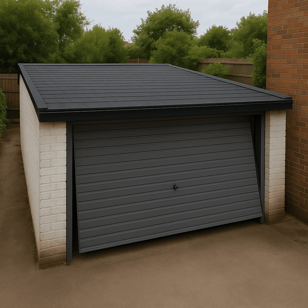 Garagenbedachung — Nachher